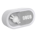 Luminária Noturna LED Regulável com Despertador BUNNY LED/1,2W/5V 3000K