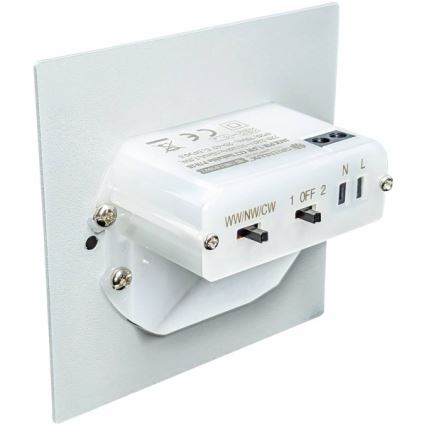 Luminária LED para escadas com sensor de movimento e crepuscular LED/1,5W/230V 3000/4000/6000K preta