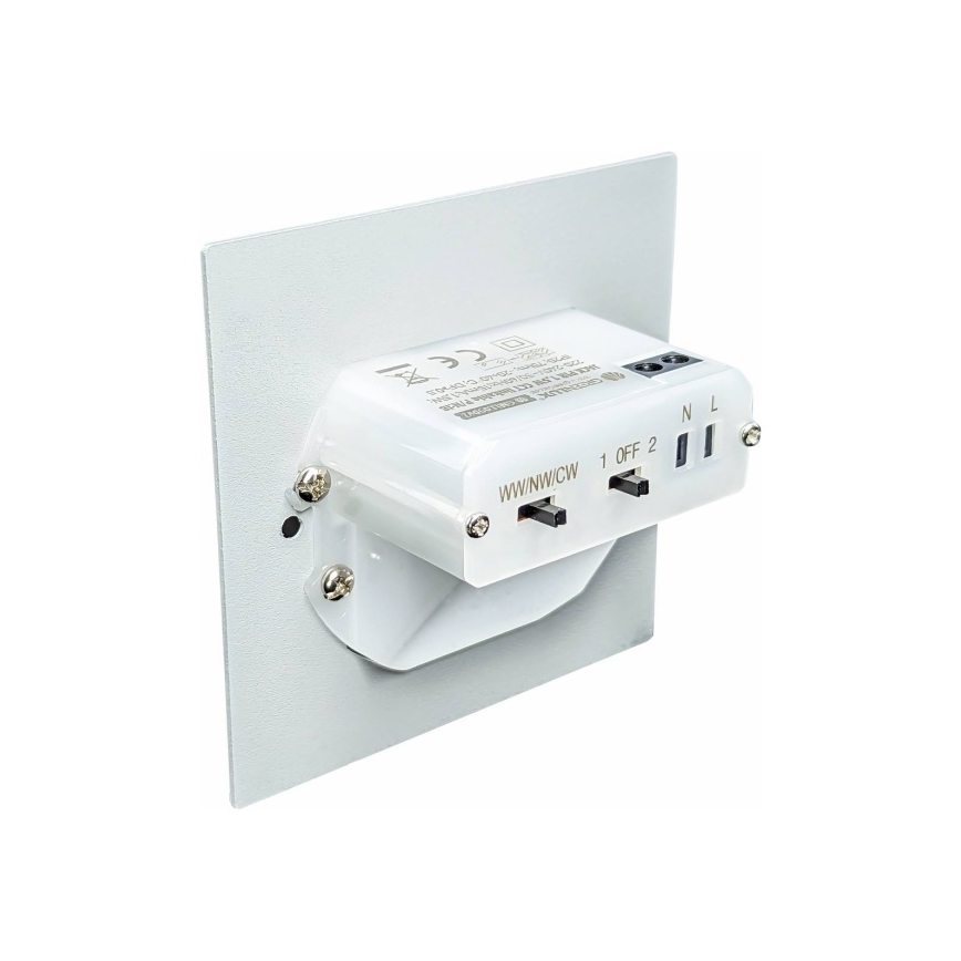 Luminária LED para escadas com sensor de movimento e crepuscular LED/1,5W/230V 3000/4000/6000K preta