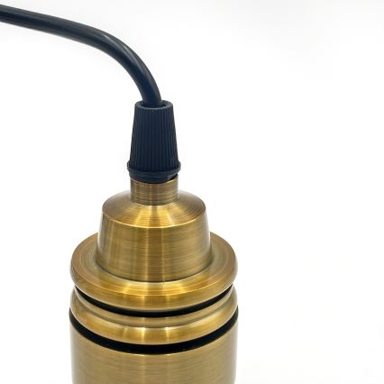 Luminária pendente com cabo HECTOR 1xE27/15W/230V, branco/latão, Ø 20 cm