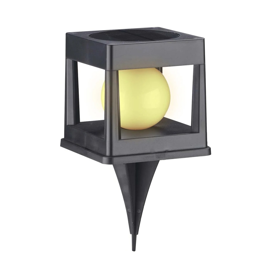 Luminária solar CUBO LED/3,7V 1200 mAh IP44 preta