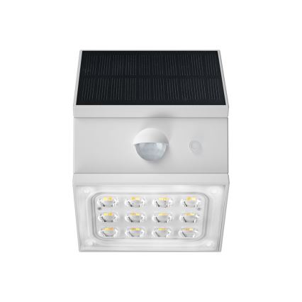 Aplique solar de parede com sensor LED/2,5W/3,7V 3000/4000/6000K IP65 1200 mAh branco