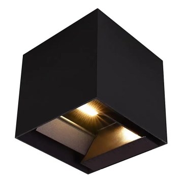 Luminária solar de parede LED com sensor LED/9W/3,7V 3000/4000/5000K IP65 2600 mAh preta