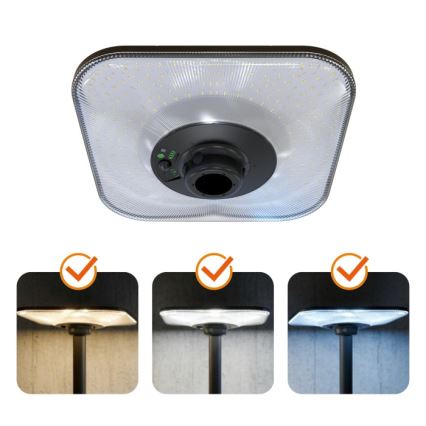 Luminária LED solar para rua com sensor SOLSUMI LED/25W/3,2V 3000/4000/6500K IP54 24000 mAh + controlo remoto