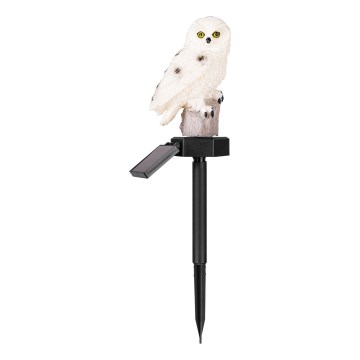 Luminária solar decorativa com sensor, 6xLED/1,2V 3000K 40 cm 600 mAh IP44, coruja