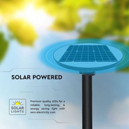Luminária de Rua Solar LED com Sensor LED/10W/3,2V IP65 4000K 15000 mAh + controlo remoto