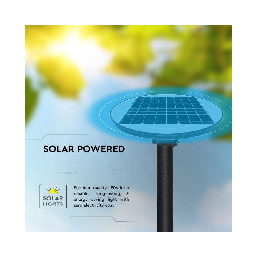 Luminária de Rua Solar LED com Sensor LED/10W/3,2V IP65 4000K 15000 mAh + controlo remoto