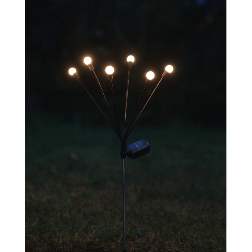 Luminária Solar LED 6xLED/1,2V 300 mAh IP44 preta