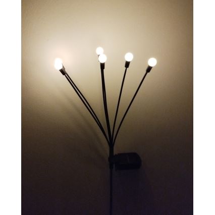 Luminária Solar LED 6xLED/1,2V 300 mAh IP44 preta