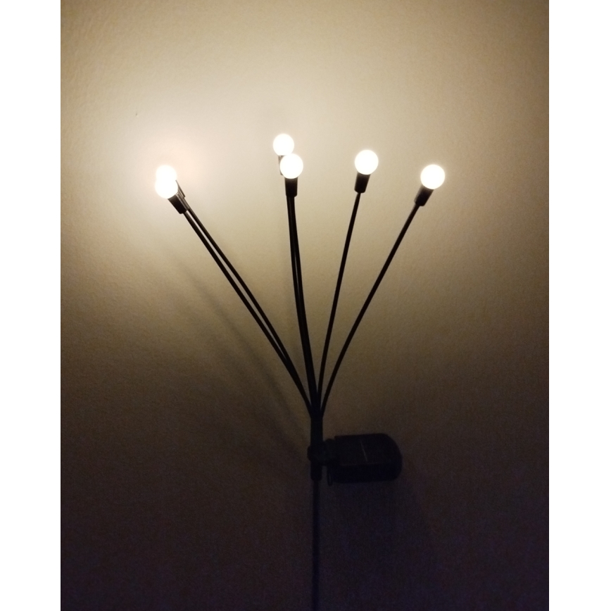 Luminária Solar LED 6xLED/1,2V 300 mAh IP44 preta