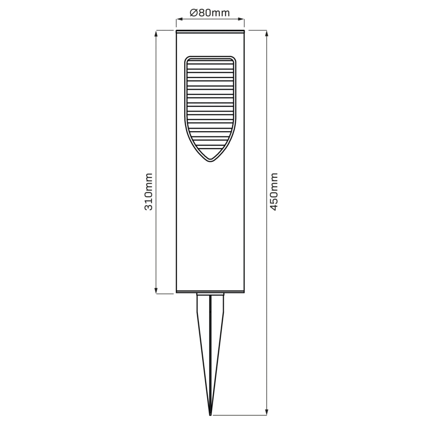 Luminária solar LED ADDIS 1,2 V 600 mAh IP44 preta