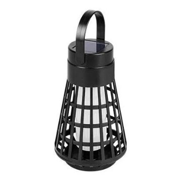 Luminária solar LED com sensor 2 em 1 LED/1W/3,7V IP54 300 mAh preta