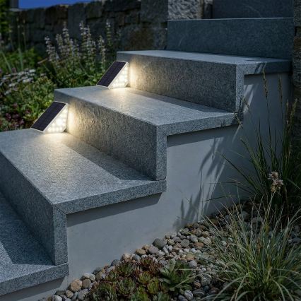 Luminária solar LED com sensor ARI LED/4,5W/3,7V 600 mAh IP44 branca