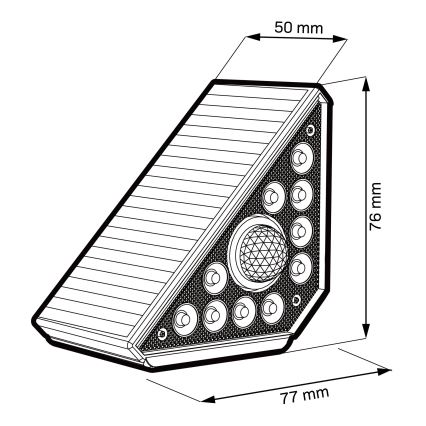 Luminária solar LED com sensor ARI LED/4,5W/3,7V 600 mAh IP44 branca