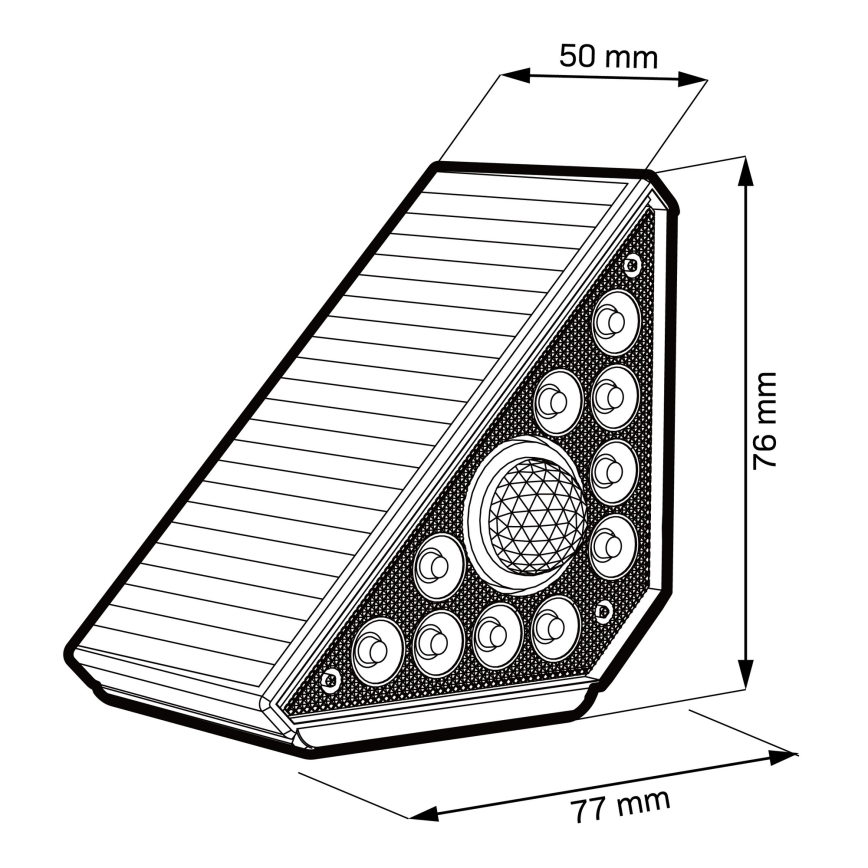 Luminária solar LED com sensor ARI LED/4,5W/3,7V 600 mAh IP44 branca
