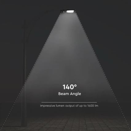 Luminária solar LED de rua com sensor/15W/7,4V 4000K IP65 10800 mAh