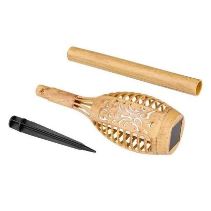 Luminária solar MINISPARK BAMBOO LED/1,8W/5,5V IP44 600 mAh bege