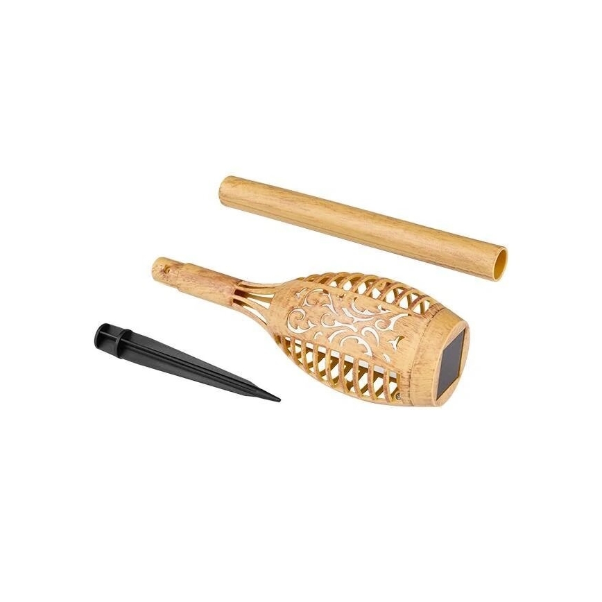 Luminária solar MINISPARK BAMBOO LED/1,8W/5,5V IP44 600 mAh bege