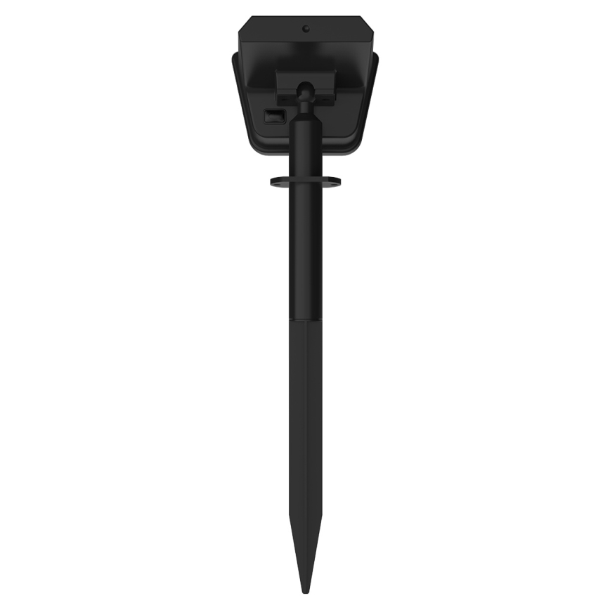 Luminária solar LED RGBW com sensor LED/3,7V IP54 1200 mAh preta