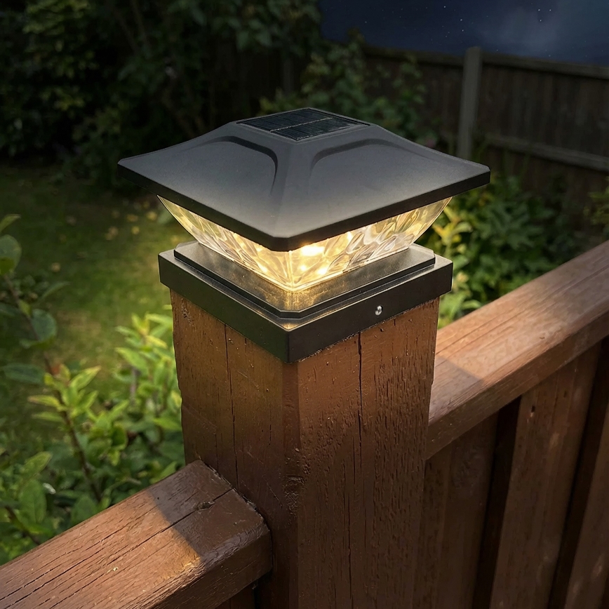 Luminária solar LED TOYA LED/4,5W/230V 3000/6500K 600 mAh IP44 preto