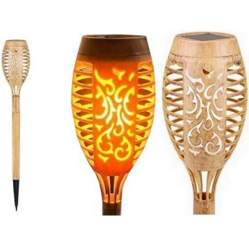 Luminária solar MINISPARK BAMBOO LED/1,8W/5,5V IP44 600 mAh bege