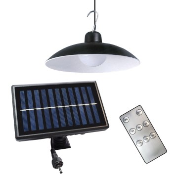 Luminária solar pendente LED dimmerizável com sensor crepuscular LED/6W/3,7V 800 mAh IP44 + controlo remoto