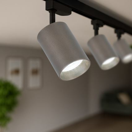 Luminária spot para sistema de trilho monofásico PIPE 1xGU10/10W/230V castanha