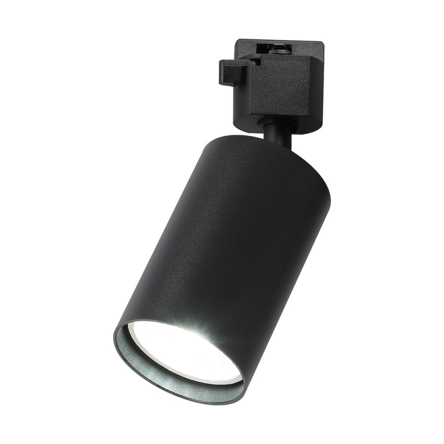 Luminária spot para sistema de trilho monofásico TIGER 1xGU10/10W/230V preta