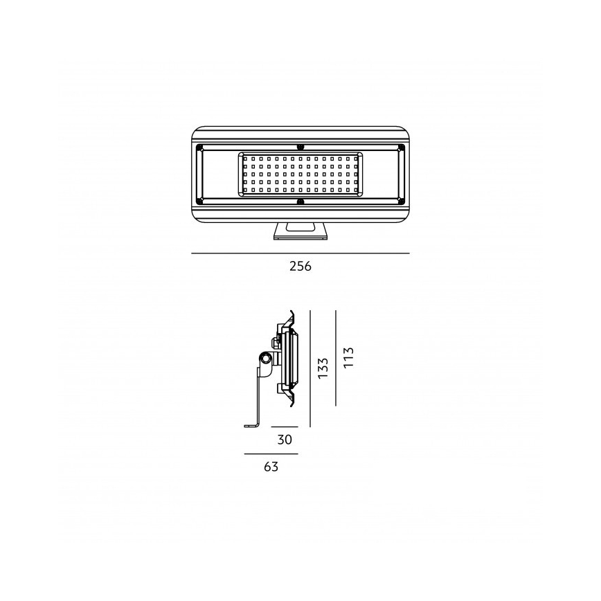 Luminária técnica 4 em 1 MULTILUXO LED/50W/230V 4000K IP65 25,6 cm