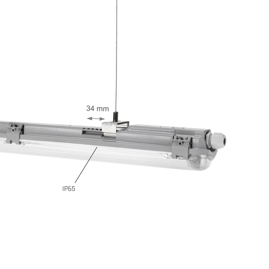 Luminária técnica fluorescente LIMEA T8 1xG13/20W/230V IP65 120cm