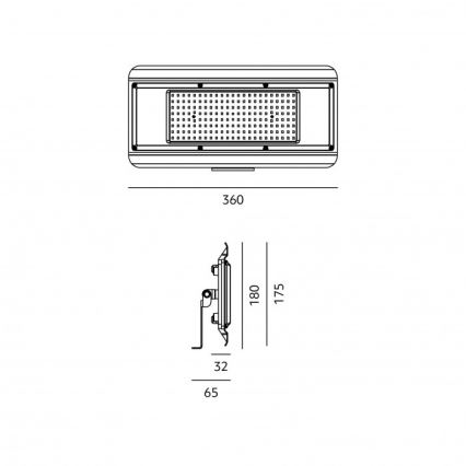 Luminária técnica LED 4 em 1 MULTILUXO LED/150W/230V 4000K IP65 36 cm