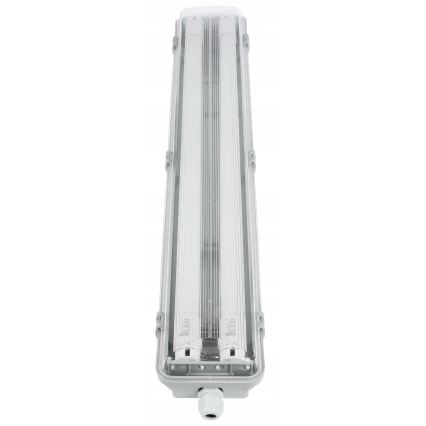 Luminária técnica LED fluorescente T8 2xG13/10W/230V 6000K 60 cm IP65 branca