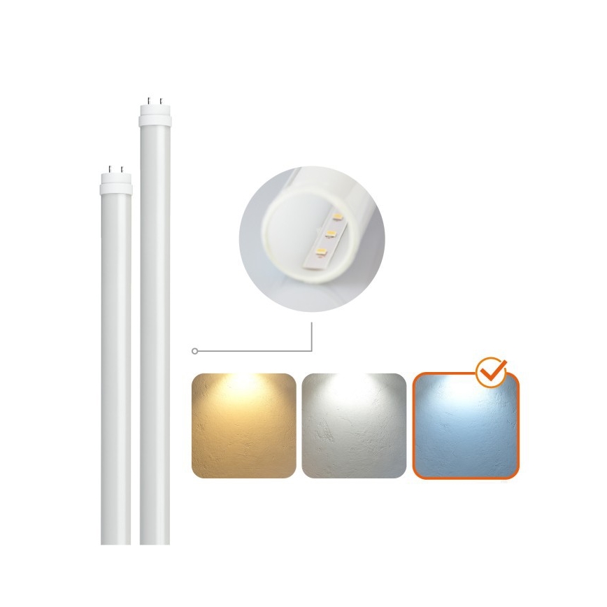 Luminária técnica LED para tubos fluorescentes T8 2xG13/18W/230V 6500K IP65 127 cm