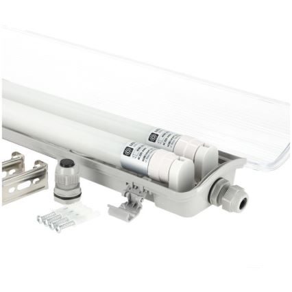 Luminária técnica LED para tubos fluorescentes T8 2xG13/18W/230V 6500K IP65 127 cm