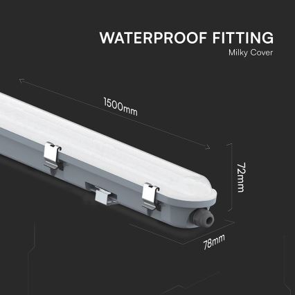 Luminária LED técnica tipo fluorescente com detetor de movimento e de crepúsculo LED/48W/230V IP65 4000K 150 cm