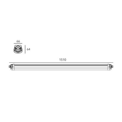 Luminária técnica linear LED LUMEXO LED/50W/230V 4000K IP65 151 cm