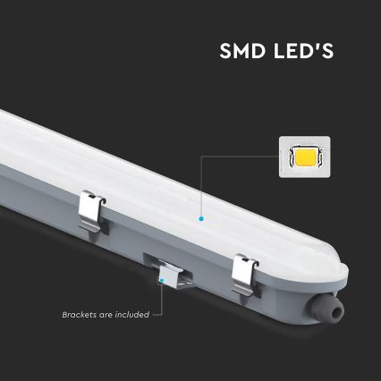 Luminária técnica LED linear com sensor de movimento e de crepúsculo LED/36W/230V 4000K IP65 120 cm