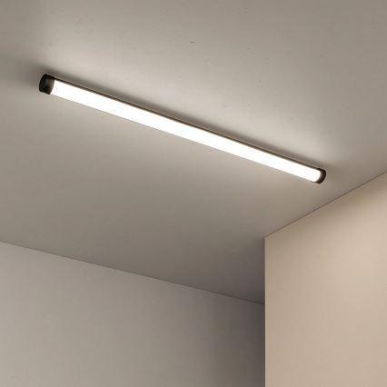 Luminária tubular LED 50 W, 230 V, 4000 K, 150 cm, preta