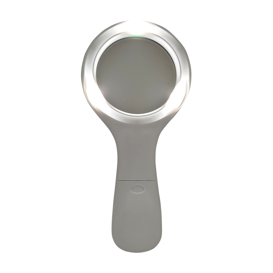 Lupa LED 3× ZOOM com iluminação LED integrada/3W/2xAAA IP22