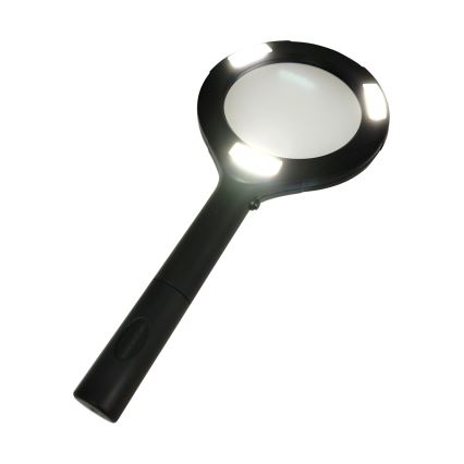 Lupa LED 3×ZOOM com iluminação LED/3W/2xAA IP22