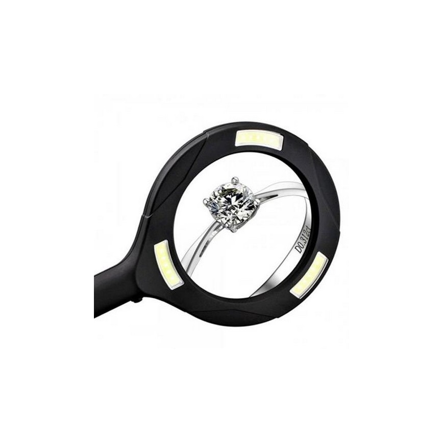Lupa LED 5×ZOOM com retroiluminação LED/3W/2xAA IP44