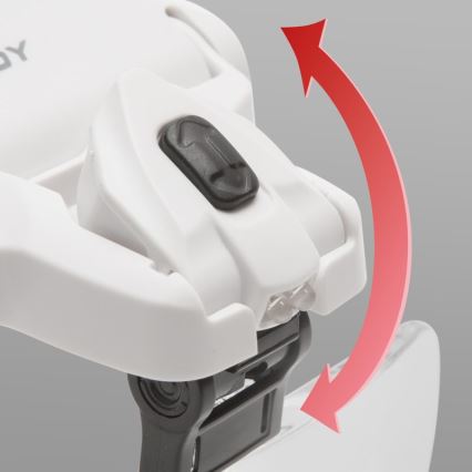 Lupa para a testa com iluminação LED 3xAAA + conjunto de lentes