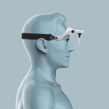 Lupa para a testa com iluminação LED 3xAAA + conjunto de lentes