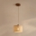 Lustre AIDA suspenso por cabo 1xE27/15W/230V Ø 25 cm carvalho/rafia