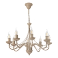 Lustre ANTON com corrente, 8xE14/60W/230V, bege