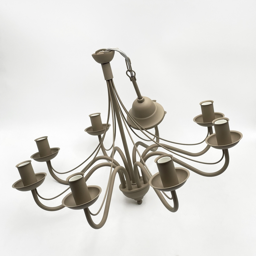 Lustre ANTON com corrente, 8xE14/60W/230V, bege