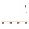 Lustre AURA suspenso em cabo 4xGX53/10W/230V vermelho