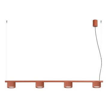 Lustre AURA suspenso em cabo 4xGX53/10W/230V vermelho