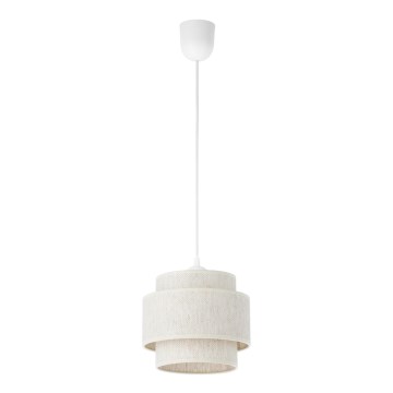Lustre BOHO com cabo 1xE27/60W/230V Ø 20 cm branco