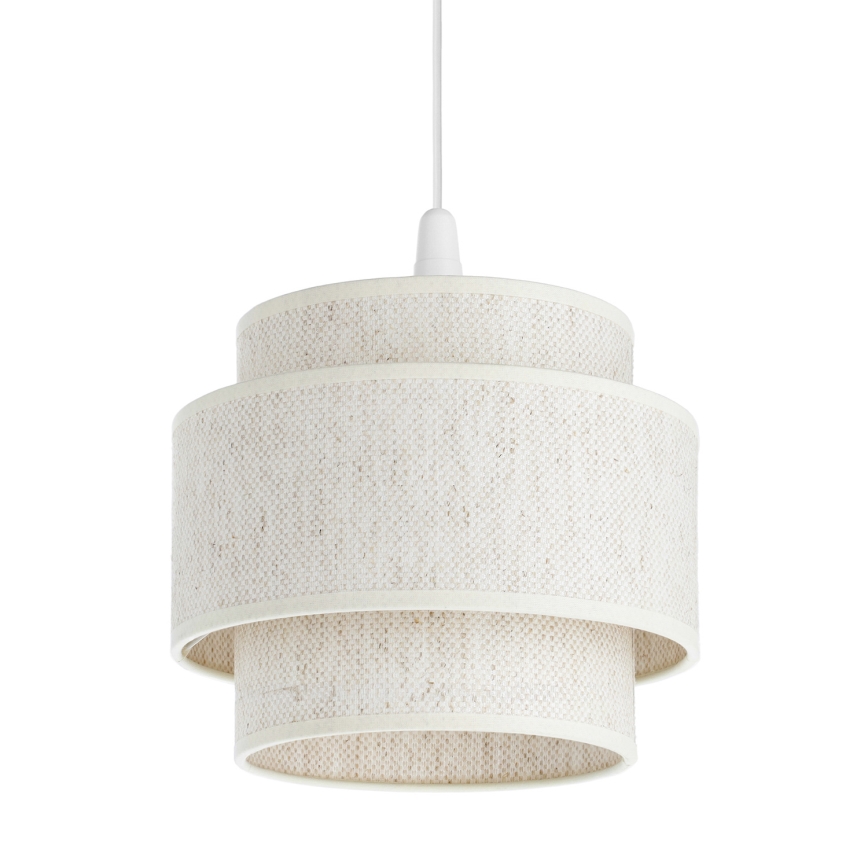 Lustre BOHO com cabo 1xE27/60W/230V Ø 20 cm branco